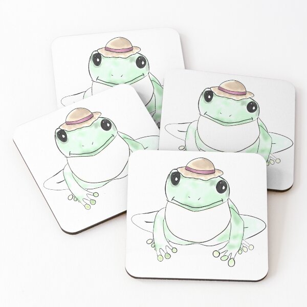 Item preview, An adorable cottagecore frog wearing a hat designed and sold by noranp.