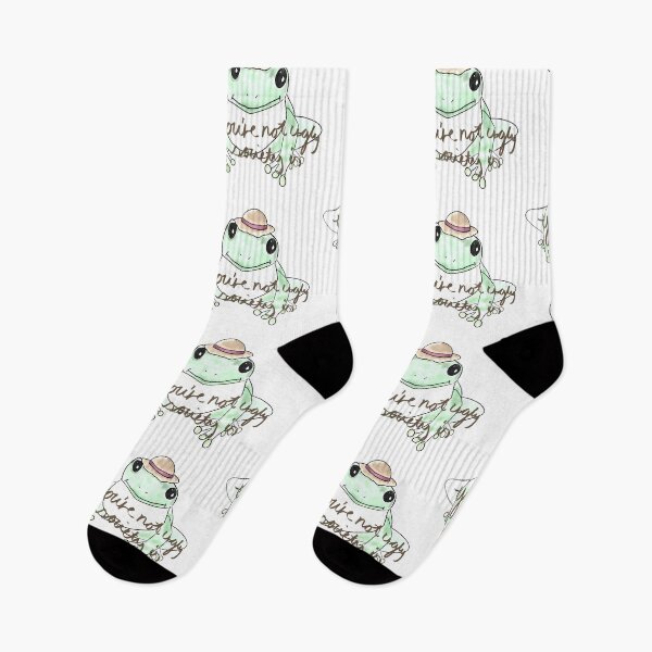 Item preview, You're not ugly society is encouraging frog quote designed and sold by noranp.