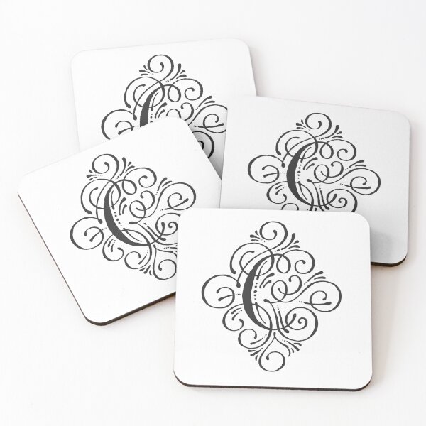 Item preview, Monogram Letter C Calligraphy designed and sold by junkydotcom.