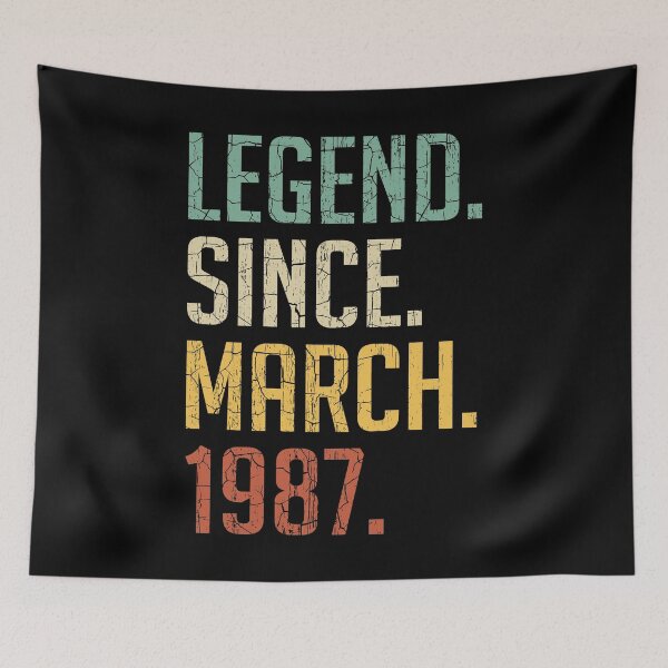 Item preview, Legend Since March 1987 34th Birthday Gift 34 Years Old Vintage March 1987 designed and sold by Takatv.