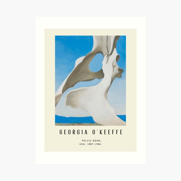 Poster-Georgia O'Keeffe-Pelvic bone. Art Print