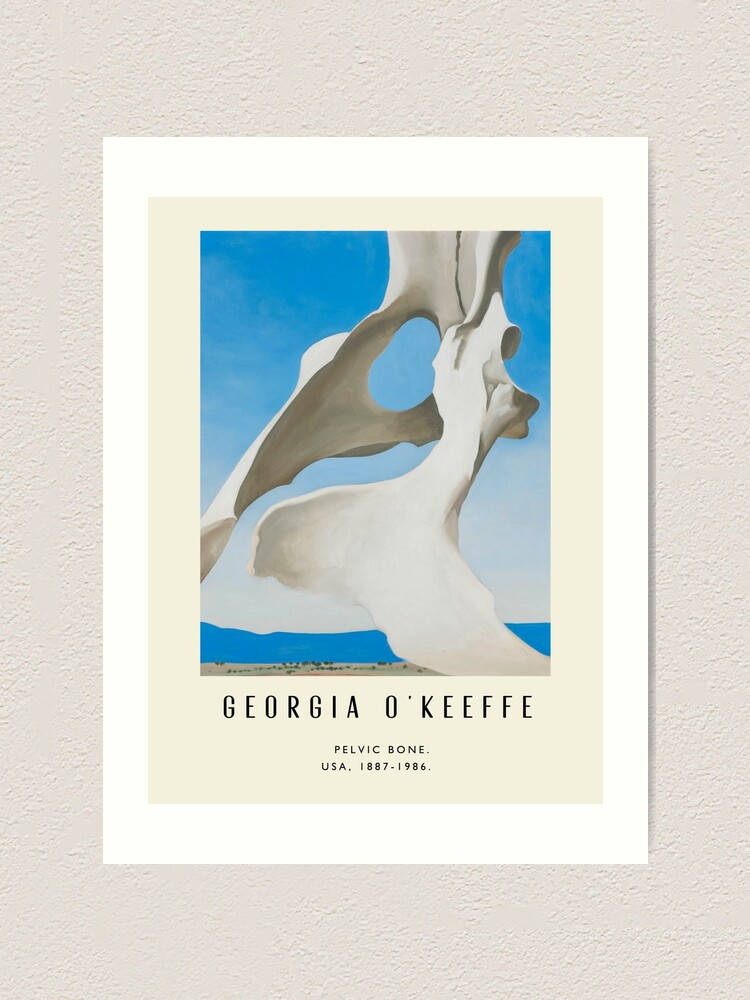 Alternate view of Poster-Georgia O'Keeffe-Pelvic bone. Art Print