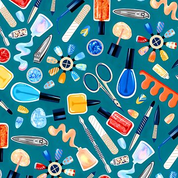 Artwork thumbnail, Shimmery Fingernail Equipment - Teal by TigaTiga