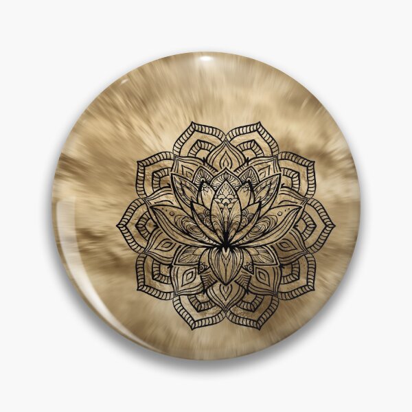 Item preview, Golden Lotus Flower Mandala designed and sold by k9printart.