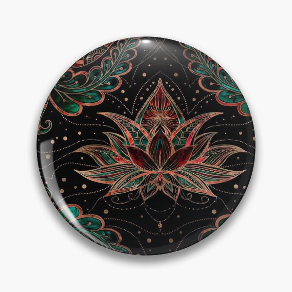 Item preview, Lotus flower - Red Marble and Malachite designed and sold by k9printart.