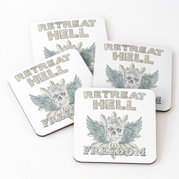 Item preview, ✪ RETREAT HELL ✪ Vintage Marine Corps slogan emblem insignia designed and sold by Naumovski.