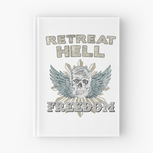 Item preview, ✪ RETREAT HELL ✪ Vintage Marine Corps slogan emblem insignia designed and sold by Naumovski.
