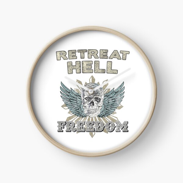 Item preview, ✪ RETREAT HELL ✪ Vintage Marine Corps slogan emblem insignia designed and sold by Naumovski.