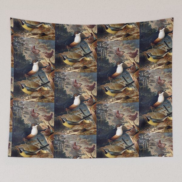 Item preview, dipper wagtails and wrens  designed and sold by Vintage Designs +.