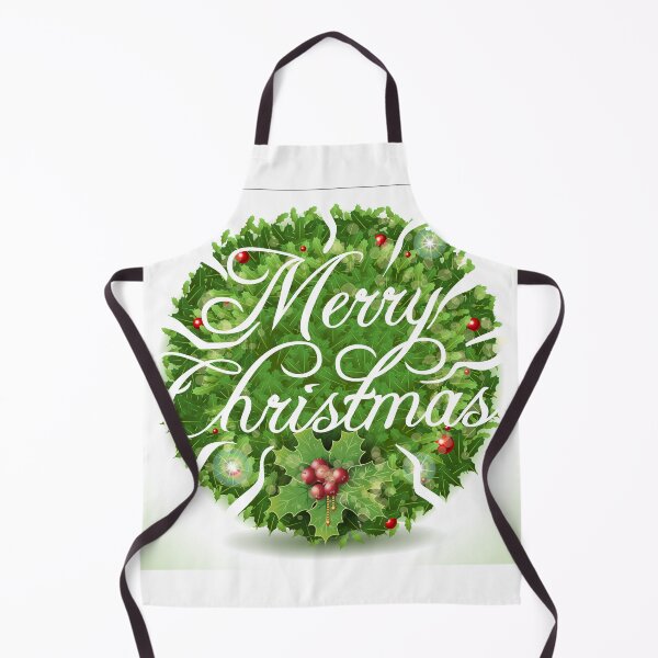 Item preview, Holly Leaves Circle and Merry Christmas Calligraphic Text designed and sold by aurielaki.