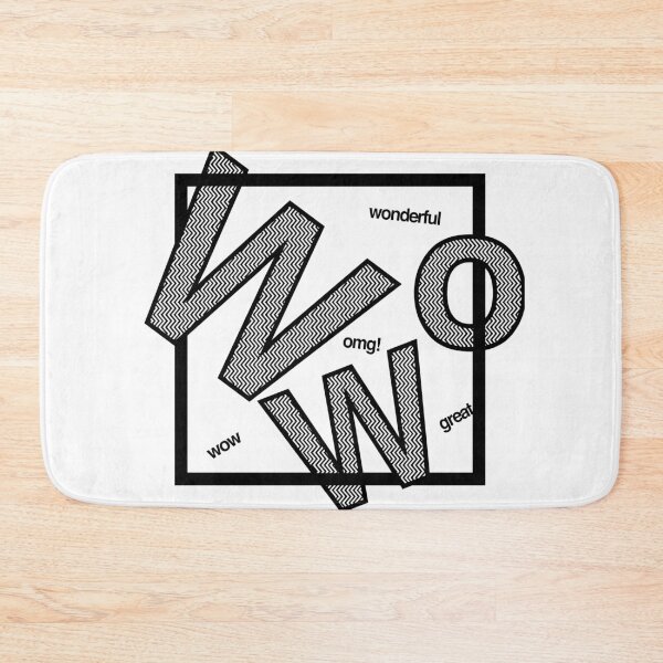 Item preview, Wow minimal word typography design with pattern and lines designed and sold by Kvyom.