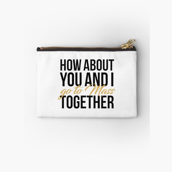 Item preview, How About You And I ... go to Mass? (Black-Gold) designed and sold by domusfidei.