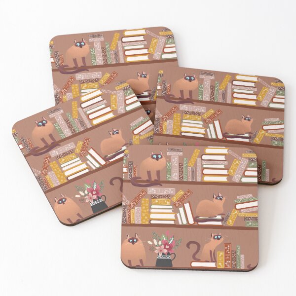 Item preview, Library Cats on Bookshelves designed and sold by space-kitten.