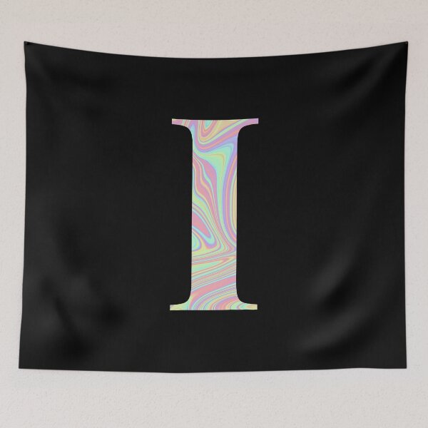 Item preview, Letter I Holographic Liquid Marble Effect Rainbow Alphabet designed and sold by Sour Soul.