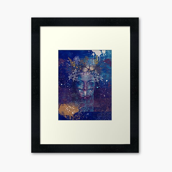 Item preview, Butterfly // dreamy abstract collage floral artwork design designed and sold by Dorota Nowacka.