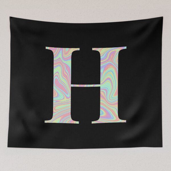 Item preview, Letter H Holographic Liquid Marble Effect Rainbow Alphabet designed and sold by Sour Soul.