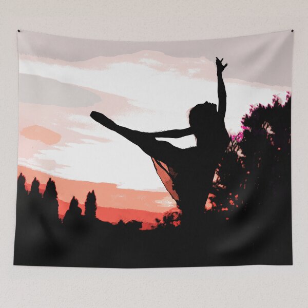 Item preview, Sunset dancing yoga designed and sold by urban-color.