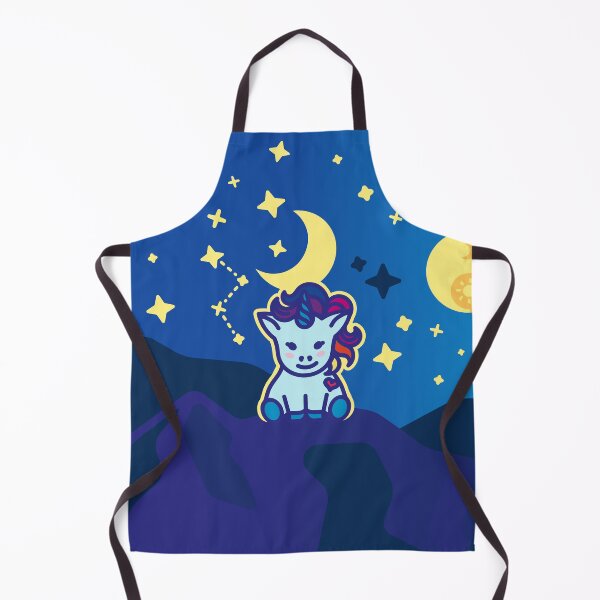 Item preview, Yuni the baby unicorn on lunar vibe - Creatober 2020 day 7 designed and sold by TokiPY.