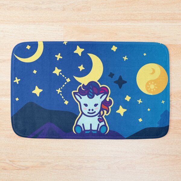 Item preview, Yuni the baby unicorn on lunar vibe - Creatober 2020 day 7 designed and sold by TokiPY.
