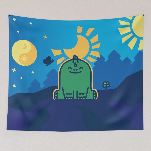Item preview, Diploo the baby dinosaur on solar vibe - Creatober 2020 day 7 designed and sold by TokiPY.