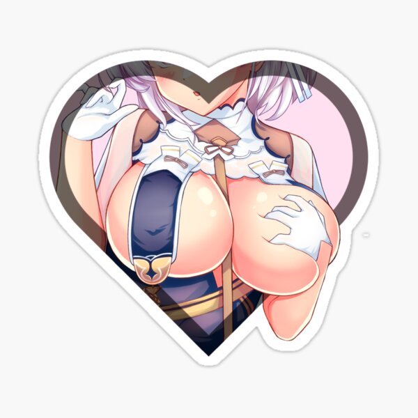 Big Love Anime agarre de pecho Pegatina