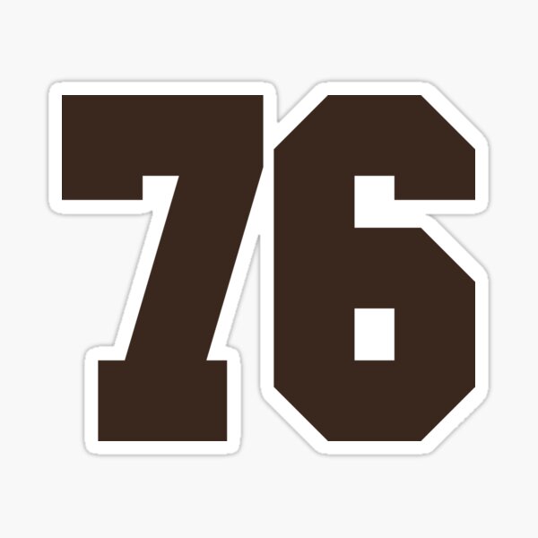 76 Number Cleveland Sports Seventy-Six Brown Jersey