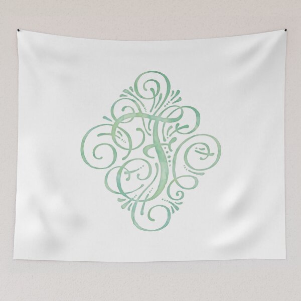 Item preview, Monogram Watercolor Calligraphy Letter F designed and sold by junkydotcom.