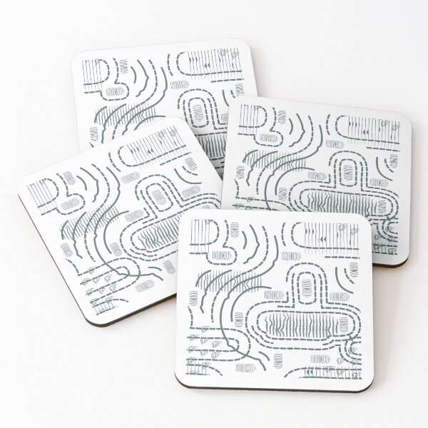 Item preview, Blue twisted lines #4 on white background seamless pattern designed and sold by essskina.
