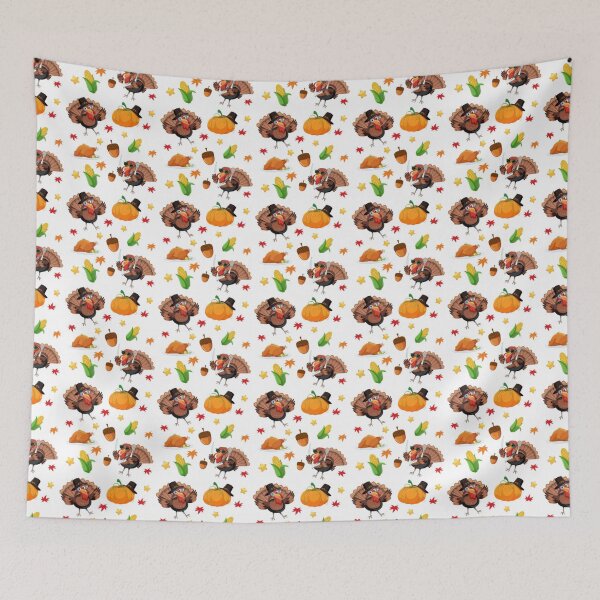 Item preview, Halloween pumpkins and chickens, Fall season pattern, maple leaves, corn, stars, pattern, Halloween bestselling,  trending designed and sold by August-E.