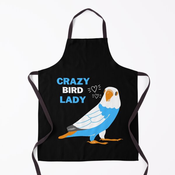 Item preview, Crazy Bird Lady - Parakeet and Budgie Lover Blue/White designed and sold by LinniesTees.