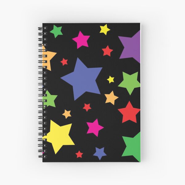 Bright Rainbow Stars Spiral Notebook