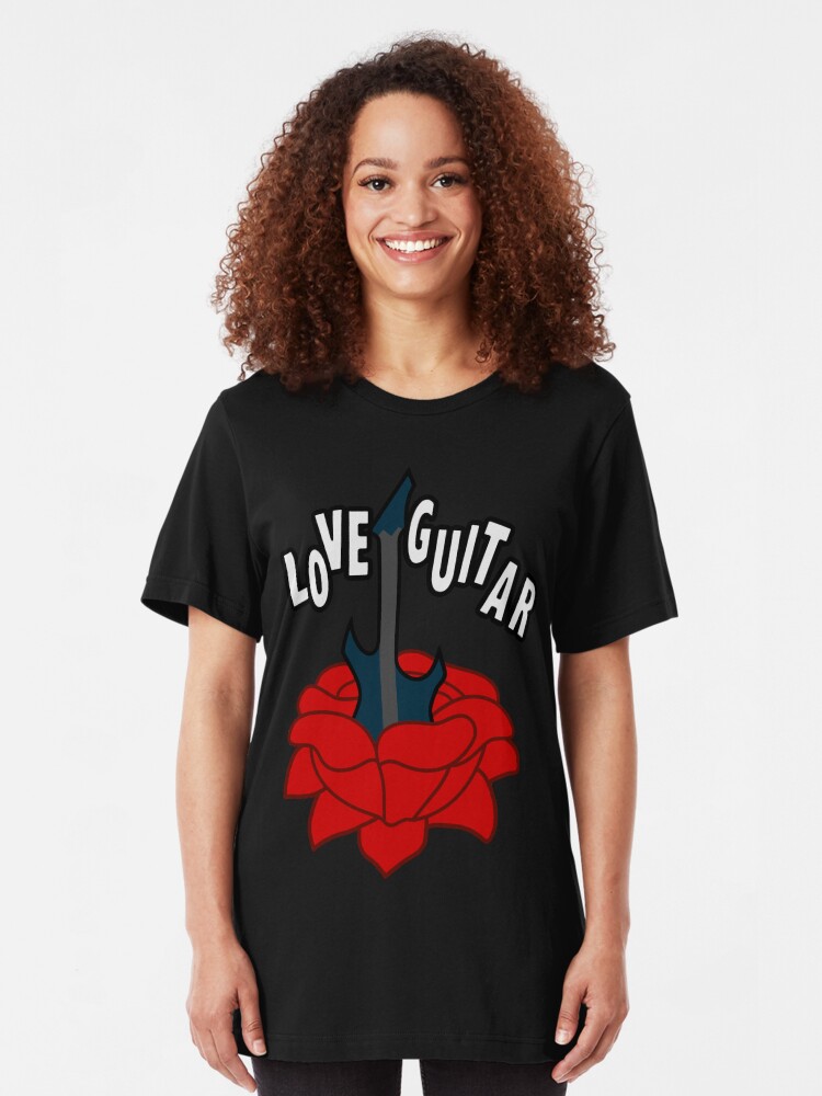 Alternate view of Love Guitar Slim Fit T-Shirt