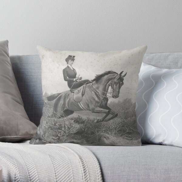 Empress Elisabeth of Austria on horse – Sisi Sissi Throw Pillow