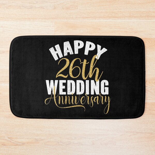 Item preview, Happy 26th Wedding Anniversary Matching Gift For Couples product designed and sold by Grabitees.