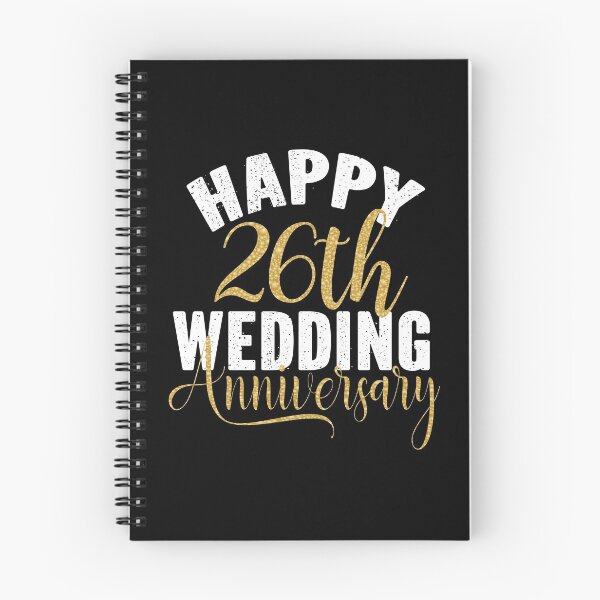 Item preview, Happy 26th Wedding Anniversary Matching Gift For Couples product designed and sold by Grabitees.