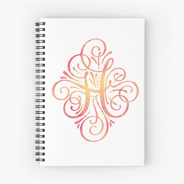 Artikelvorschau, Monogramm Aquarell Kalligraphie H. entworfen und verkauft von junkydotcom.