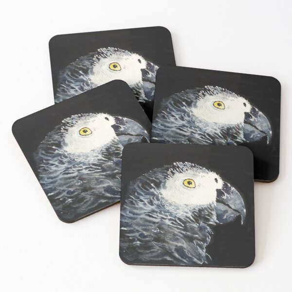 Item preview, Gabonese gray parrot - animal art designed and sold by joelle Guillaume.