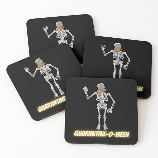 Item preview, Quarantine-O-Ween Skeleton Funny Halloween Costume 2020 Bones Quarantine Mask Radioactive Skeleton Easy Costume Skeleton Waving designed and sold by Nathalie Aynié.