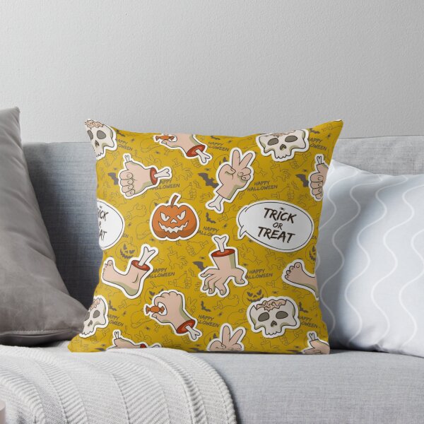 Item preview, Halloween pattern, boo, trick or treat, skull, pumpkin, bones, spider web, Halloween bestselling,  trending designed and sold by August-E.