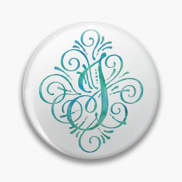 Item preview, Monogram Watercolor Calligraphy Letter J designed and sold by junkydotcom.