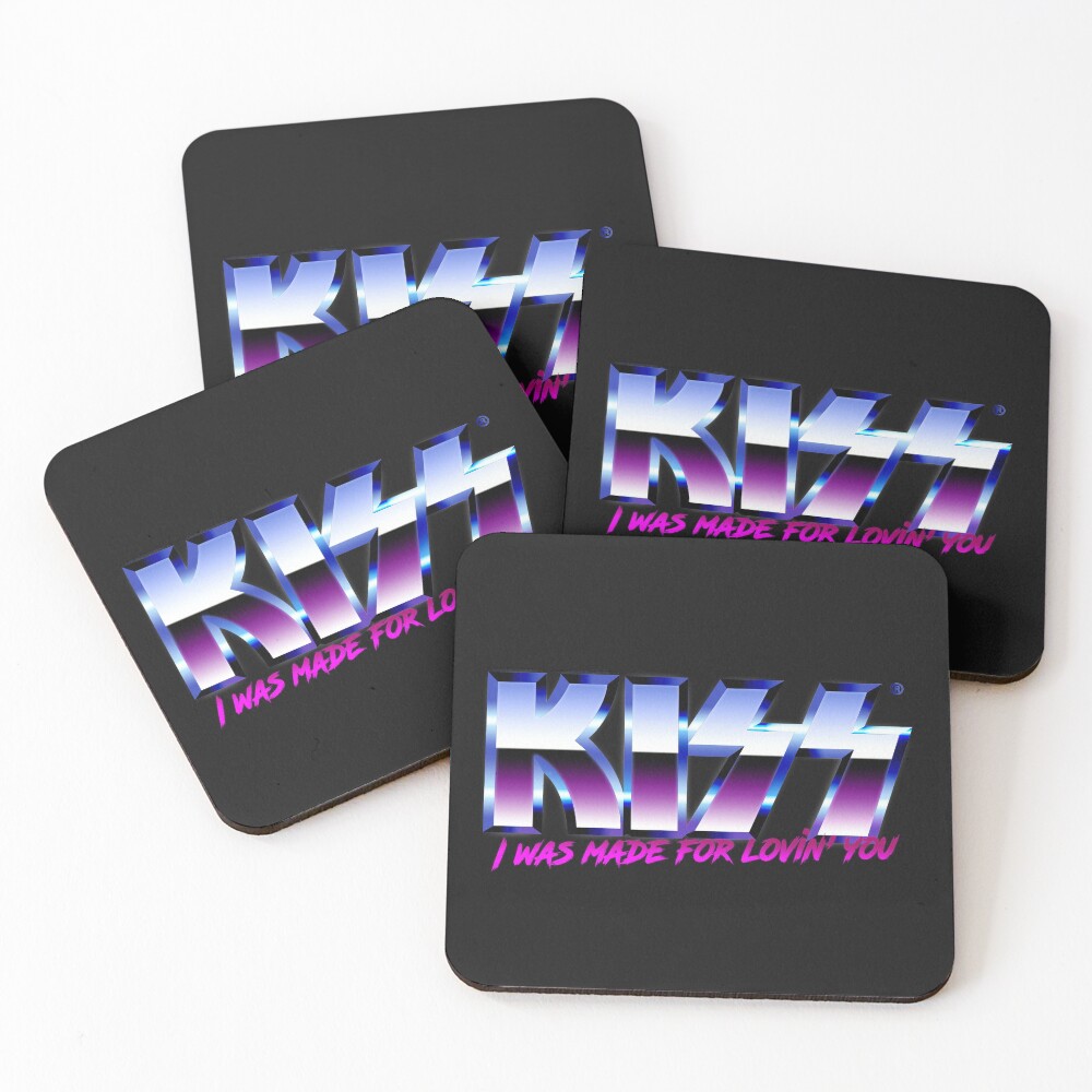 KISS - I was made for lovin'you - Chrome Coasters (Set of 4)