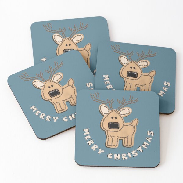 Item preview, Merry Christmas Reindeer Stitched Patch Effect designed and sold by Funful.