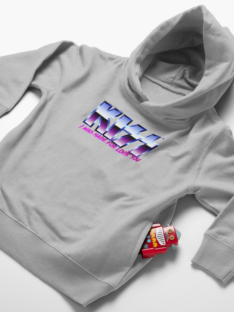Alternate view of KISS - I was made for lovin'you - Chrome Toddler Pullover Hoodie