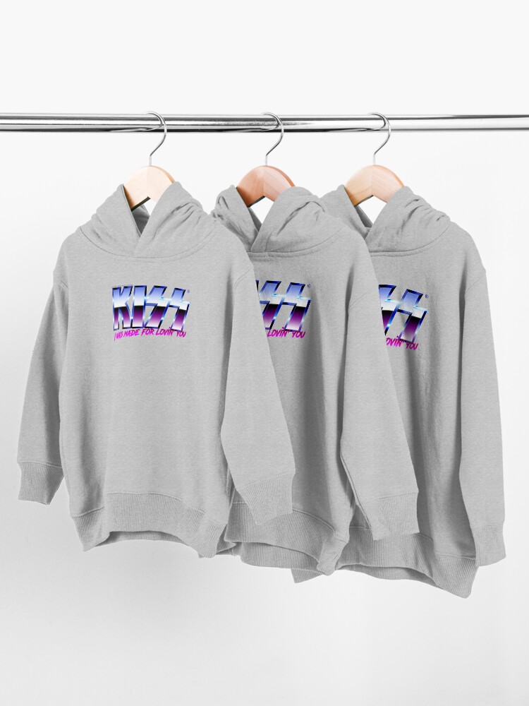Alternate view of KISS - I was made for lovin'you - Chrome Toddler Pullover Hoodie