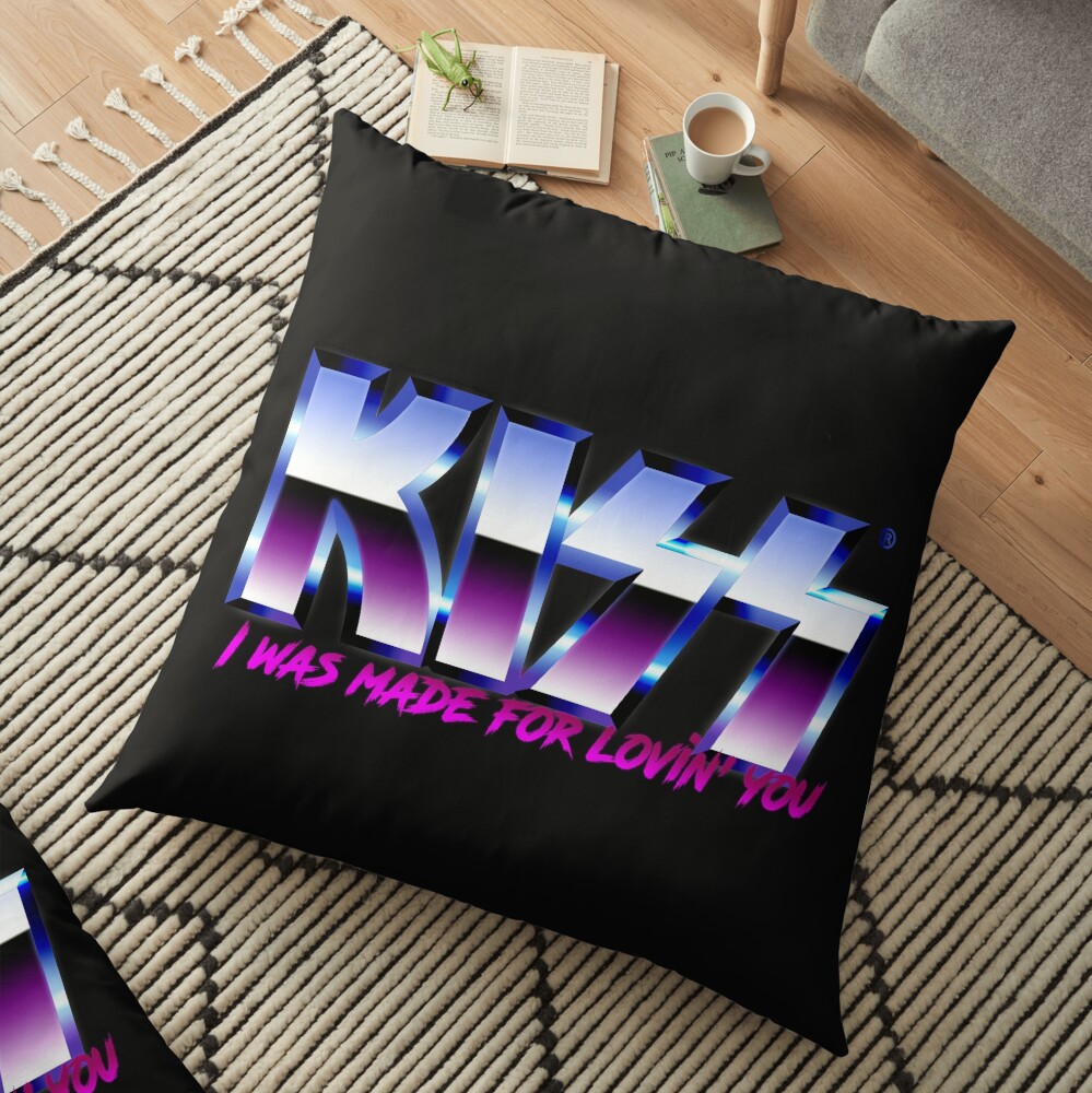 KISS - I was made for lovin'you - Chrome Floor Pillow