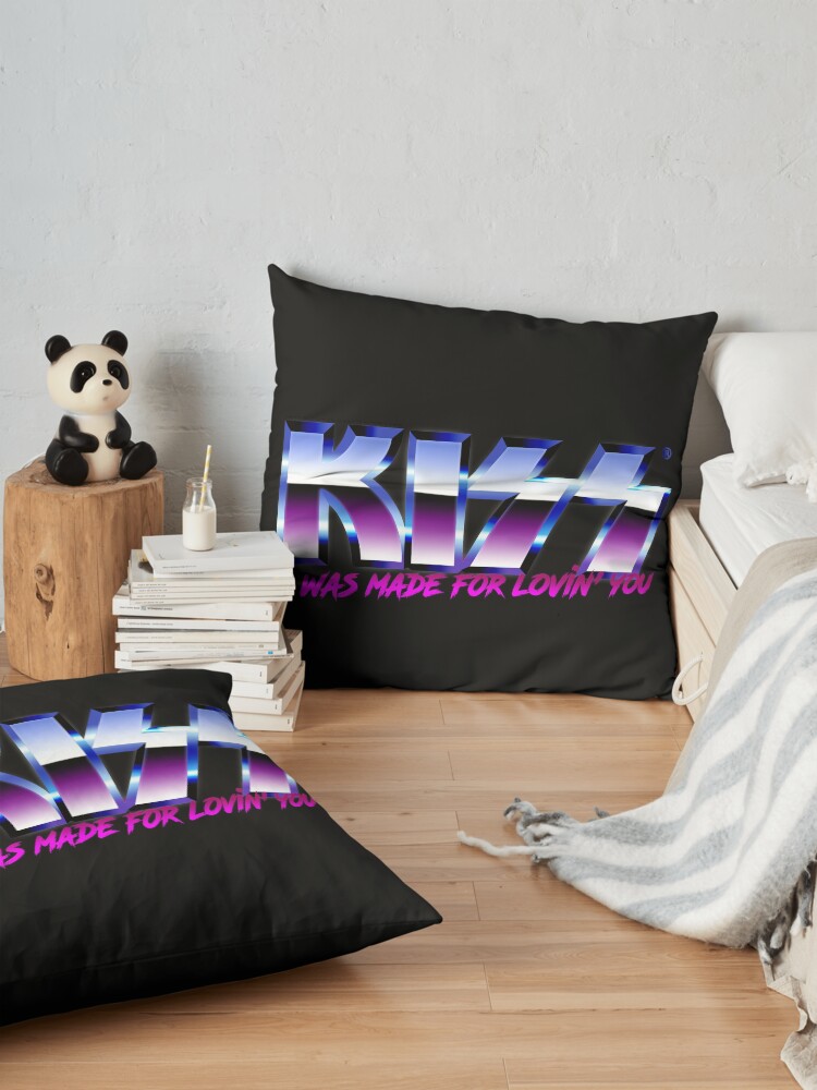 Alternate view of KISS - I was made for lovin'you - Chrome Floor Pillow