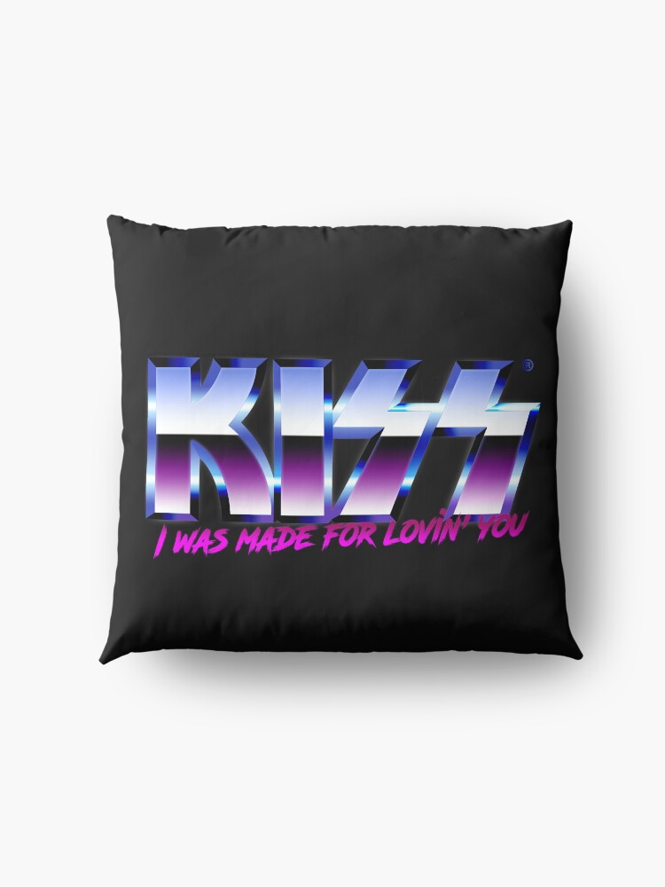 Alternate view of KISS - I was made for lovin'you - Chrome Floor Pillow
