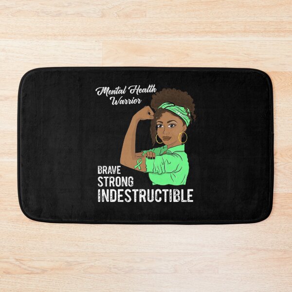 Item preview, Mental Health Warrior Indestructible Black Girl Awareness designed and sold by ZNOVANNA.