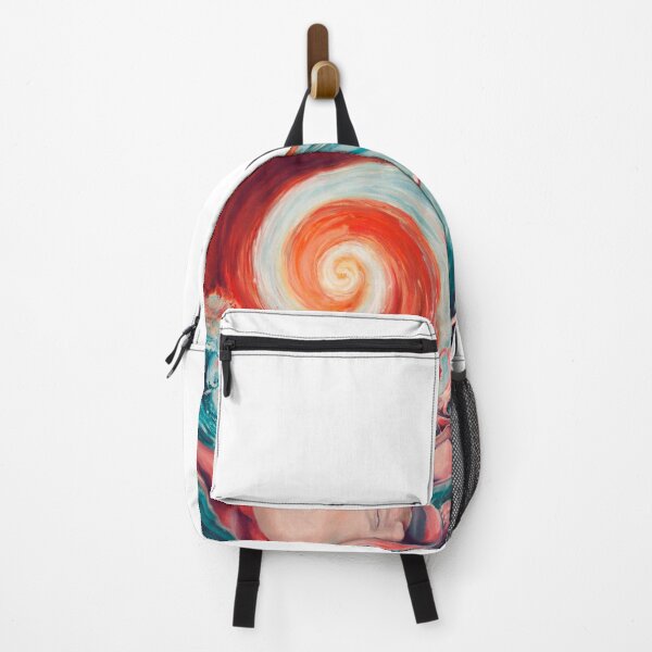 Item preview, spiral of water and fire, lava and sea, baby in giant squid, surreal design art, blue and red tondo painting, warm and cold designed and sold by Mariuki Flow.
