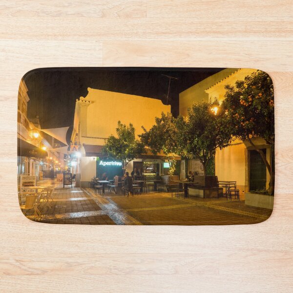 Item preview, Charming Faro Algarve Portugal - Nighttime Dining Under Orange Trees designed and sold by Georgia Mizuleva.